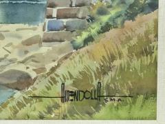  Luis Ricardo Amendolla Luis Amendolla Mexican 1939 2000 Watercolor Village Landscape Signed - 4765027