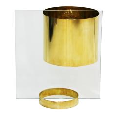  Lumenform Lumenform Mid Century Glass And Brass Table Lamp Italy 60s - 849421