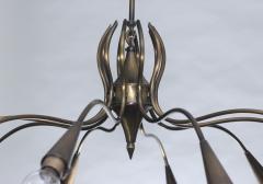  Lumi Brass Chandelier Designed by Oscar Torlasco for Lumi 1960 Italy - 3635090