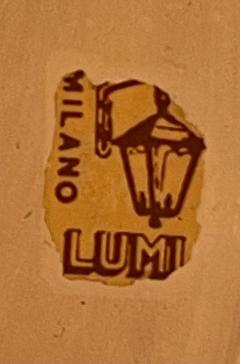  Lumi Large 1950s Glass and Metal Wall or Ceiling Lamp by Oscar Torlasco for Lumi - 2818179