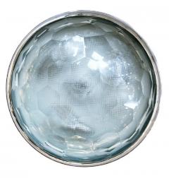  Lumi Large Faceted Glass Flush Mount Attributed to Lumi Italy 1960s - 1021233