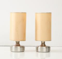  Lumi Pair of Chrome Table Lamps by Lumi Italy circa 1960 - 3390918