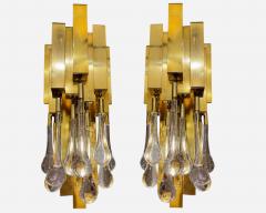  Lumica Pair of drops sconces Lumica Barcelona Spain circa 1970 - 4194320
