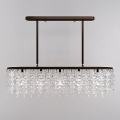  Luxe BRUTALE Venetian Glass Dining Chandelier D58 - 3686783