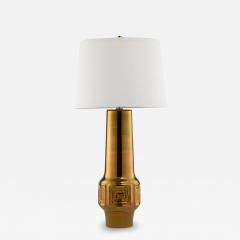  Luxe DEL REY Mid Century Gold Ceramic Table Lamp - 3475264