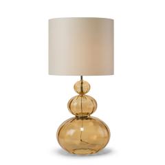  Luxe MAGGIE MAY Hand Blown Ribbed Glass Table Lamp - 3453775