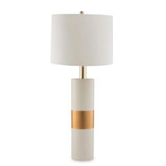  Luxe OBI Ceramic Gold Leaf Table Lamp - 3453781