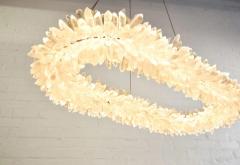  Luxe ROXI Quartz Crystal Circle Chandelier 48 - 3453963