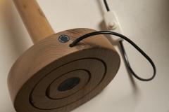  Luxus Mid Century Ash and Glass Table Lamp 1960s - 4500143