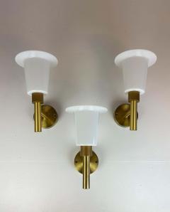  Luxus Midcentury Wall Mounted Brass and Acrylic Lamps Luxus Sweden 1960s - 2320989