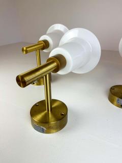  Luxus Midcentury Wall Mounted Brass and Acrylic Lamps Luxus Sweden 1960s - 2320995