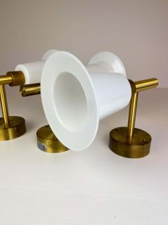  Luxus Midcentury Wall Mounted Brass and Acrylic Lamps Luxus Sweden 1960s - 2321046