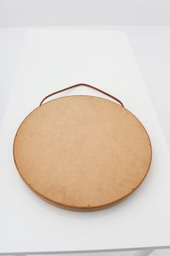  Luxus Round Swedish Midcentury Mirror in Oak by Uno O sten Kristiansson for Luxus - 803868