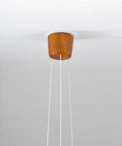  Luxus Swedish Midcentury Pendant in Oak and Opaline Glass by Luxus - 1619735