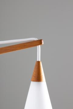 Luxus Swedish Midcentury Swiveling Wall Lamp in Acrylic and Teak by Luxus - 1433894