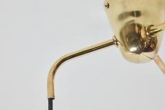  Lyfa 1950s Bent Karlby 3 Shade Chandelier in Black Painted Metal Brass for Lyfa - 2520849