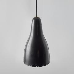  Lyfa 1950s Bent Karlby Black Painted Metal Brass Pendant Lamp for Lyfa - 3609926