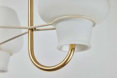  Lyfa 1950s Glass and Brass Suspension Lamp by Bent Karlby for Lyfa - 1919060