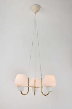  Lyfa 1950s Glass and Brass Suspension Lamp by Bent Karlby for Lyfa - 1919061