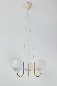  Lyfa 1950s Glass and Brass Suspension Lamp by Bent Karlby for Lyfa - 1919062