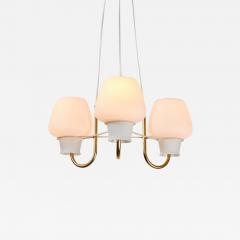  Lyfa 1950s Glass and Brass Suspension Lamp by Bent Karlby for Lyfa - 1919907