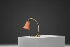  Lyfa Brass Table Lamp with Leaf Base by Lyfa Denmark First Half of the 20th Century - 4638103