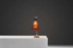  Lyfa Brass Table Lamp with Leaf Base by Lyfa Denmark First Half of the 20th Century - 4638104