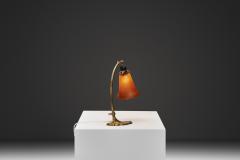  Lyfa Brass Table Lamp with Leaf Base by Lyfa Denmark First Half of the 20th Century - 4638106