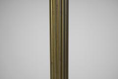  Lyfa Brass and Wood Floor Lamp with Tripod Base by Lyfa Denmark ca 1960s - 4562057