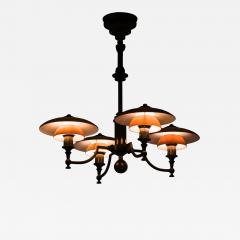  Lyfa Ceiling Lamp in Brass and Glass by Lyfa 1930s - 4553397