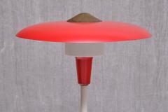  Lyfa Lyfa Red Table Desk Lamp in Brass and Metal Denmark Late 1950s - 3784149