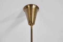  Lyfa Model P165 Brass and Glass Ceiling Lamp by LYFA Denmark 1940s - 4136097