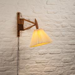  Lyfa Solid Oak Scissor Lamp by Lyfa Denmark 1950s - 2611814