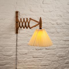  Lyfa Solid Oak Scissor Lamp by Lyfa Denmark 1950s - 2611817