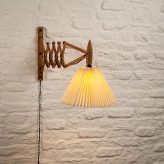  Lyfa Solid Oak Scissor Lamp by Lyfa Denmark 1950s - 2611818