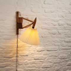  Lyfa Solid Oak Scissor Lamp by Lyfa Denmark 1950s - 2611819