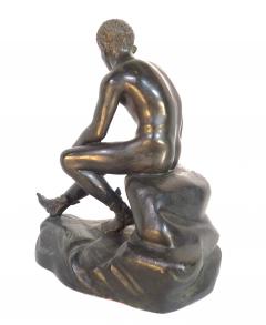  Lysippos Grand Tour Souvenir Bronze Figure Of The Seated Mercury After The Antique - 2430871