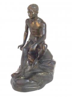  Lysippos Grand Tour Souvenir Bronze Figure Of The Seated Mercury After The Antique - 2430874