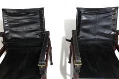  M Hayat Bros Pakistani Rosewood Safari Chairs with Brass by Hayat Brothers - 3395735