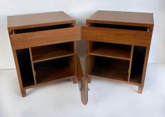  M Singer Sons Furniture Gio Ponti Singer Sons Walnut Rosewood Nightstands Restored Pair - 4507470