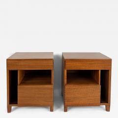 M Singer Sons Furniture Gio Ponti Singer Sons Walnut Rosewood Nightstands Restored Pair - 4508281
