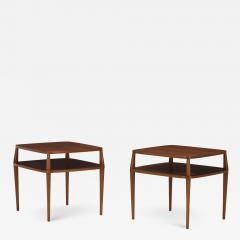  M Singer Sons Furniture PAIR OF MODERNIST TEAK SIDE TABLES BY M SINGER SONS - 2578450