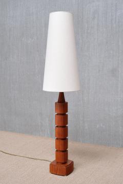 M llers Armatur Elektriska M llers Armatur Eskilstuna Floor Lamp in Teak Wood Sweden 1960s - 4300591
