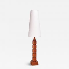  M llers Armatur Elektriska M llers Armatur Eskilstuna Floor Lamp in Teak Wood Sweden 1960s - 4305790