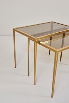  M nchner Werkst tten Set of Three Brass and Glass Nesting Tables by M nchner Werkst tten - 935227