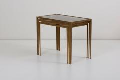  M nchner Werkst tten Set of Three M nchner Werkst tten Brass and Glass Nesting Tables - 799094