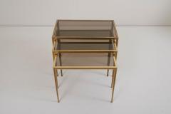  M nchner Werkst tten Set of Three M nchner Werkst tten Brass and Glass Nesting Tables - 799098