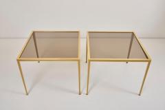  M nchner Werkst tten Set of Two Brass and Glass Nesting Tables by M nchner Werkst tten - 935273