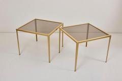  M nchner Werkst tten Set of Two Brass and Glass Nesting Tables by M nchner Werkst tten - 935278