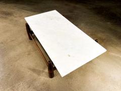  M veis Cimo Architectural Brazilian Coffee Table in Rosewood and Marble Cimo Lot 693A - 4511764
